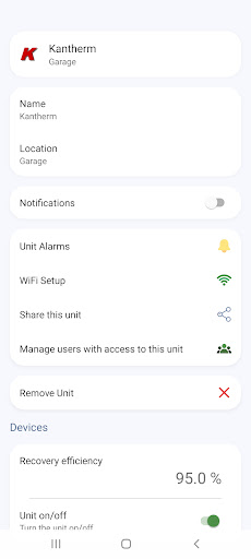 Android application AC Control screenshort