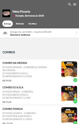 Android application Meta Pizzaria screenshort