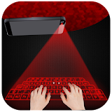 Hologram 3D keyboard simulated icon