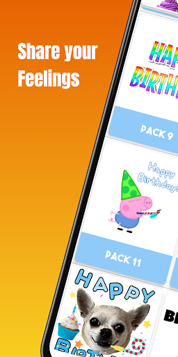 Happy Birthday Stickers Screen 2