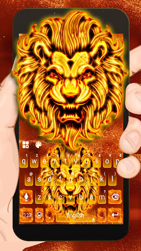 Android application Flaming Fire Lion Keyboard The screenshort
