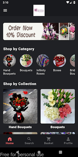 Android application Orjowan Flowers screenshort