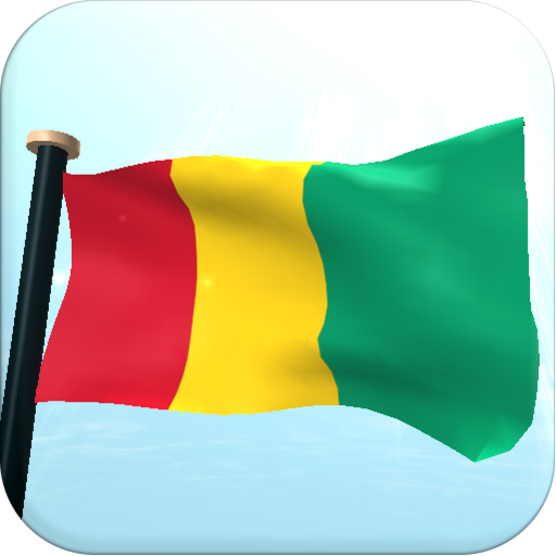 Guinea Flag 3D Free Wallpaper logo