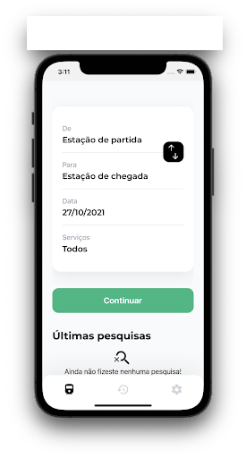 Android application Portugal Trains screenshort