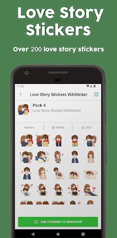 Love Story Stickers WAStickerのおすすめ画像4