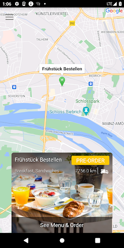 Android application Frühstück Bestellen screenshort