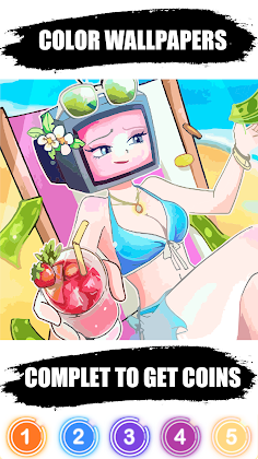 Tvman Tv Woman Color By Number - Screenshot 4