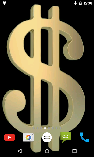 Android application Golden Dollar Live Wallpaper screenshort