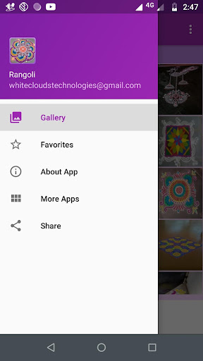 Android application Rangoli Gallery screenshort
