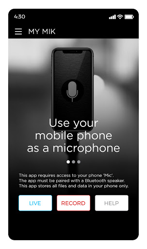 My Mik - Live Microphone Screen 2