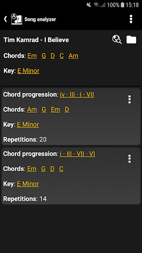 Android application s.mart Song Analyzer (Chords) screenshort