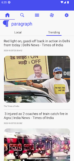 Paragraph News Screen 2