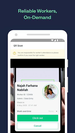 Android application Workmate Business screenshort