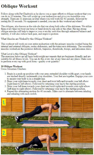 Android application How to Do Oblique Sit Up screenshort