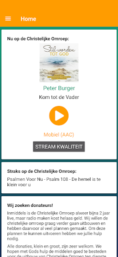 Android application Christelijke Omroep screenshort