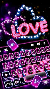 Neon Love Hearts Theme