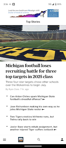 Android application MLive.com screenshort