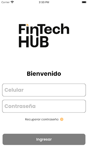 Android application Fintech Hub screenshort
