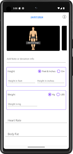 OurFit App Screen 3