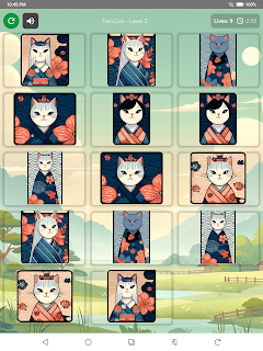 Twin Cats: Memory Card Game