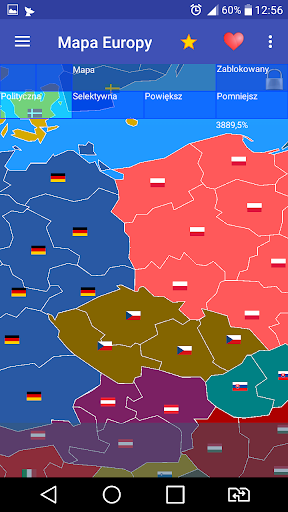 Europe map Screen 3