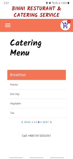 Binni Catering & Resturant Screen 3