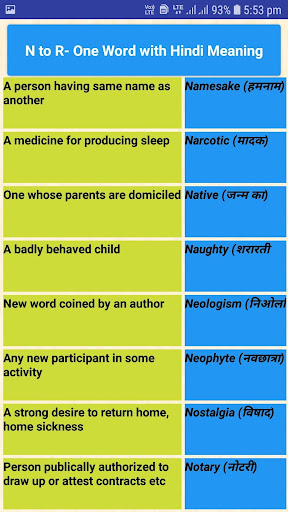 One Word Substitution with Hin