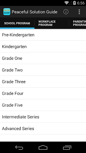 Android application Peaceful Solution Guide screenshort