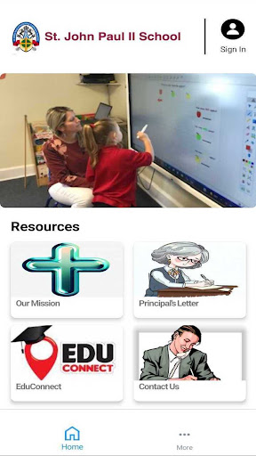 Android application St. John Paul II School screenshort