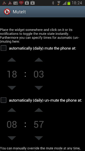 MuteIt! - Widget Screen 2