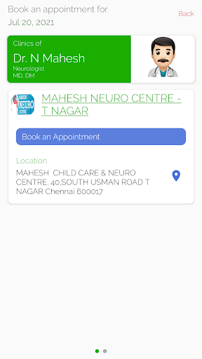 Mahesh Child and Neuro Centre Screen 2