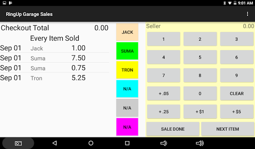 Android application RingUp Garage Sales screenshort
