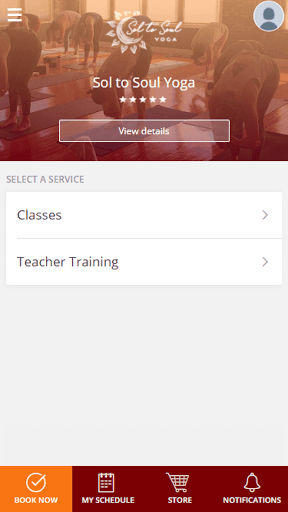 Android application Sol to Soul Yoga screenshort