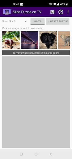 Slide Puzzle Game Chromecast