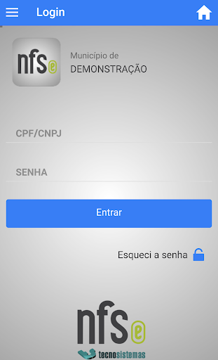 Android application NFS-e Tecnosistemas screenshort