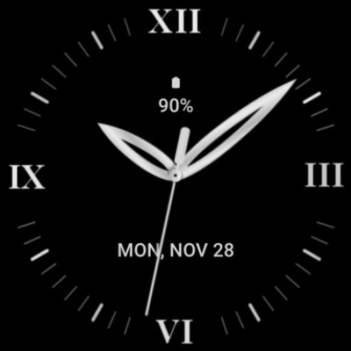 Classic Metallic Watch Face Logo