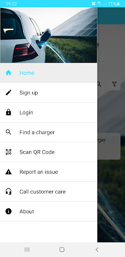 Android application nrg incharge screenshort