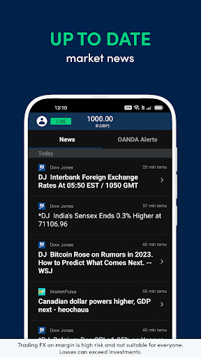 Screenshot of OANDA - Forex trading