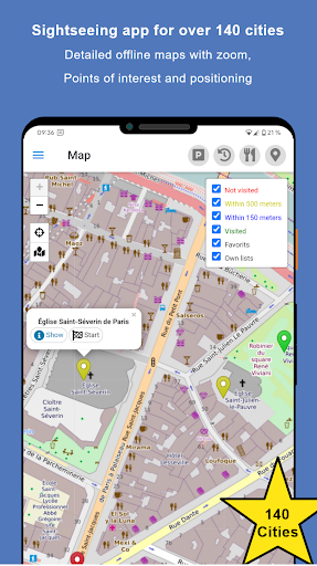Android application Sightseeing Paris screenshort