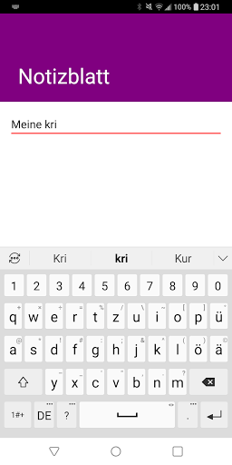 Simple Text Sheet Screen 2