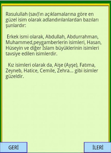 İslam da Çocuğa İsim Verme