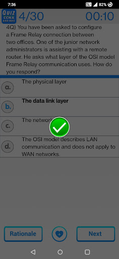 CCNA 640-802 Exam Quiz Screen 3