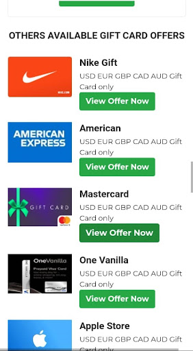Culubo: Sell Giftcard USDT BTC Screen 2