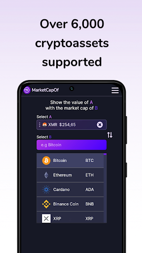 MarketCapOf - Crypto Price Sim Screen 2