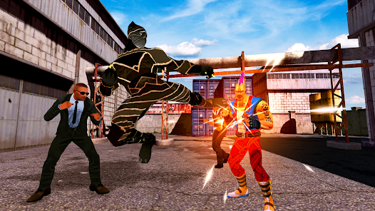 Captura de Pantalla 12 Black superhero Fighting game  android