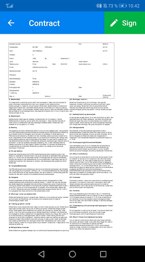 eSignature by Sport Solution Screen 2