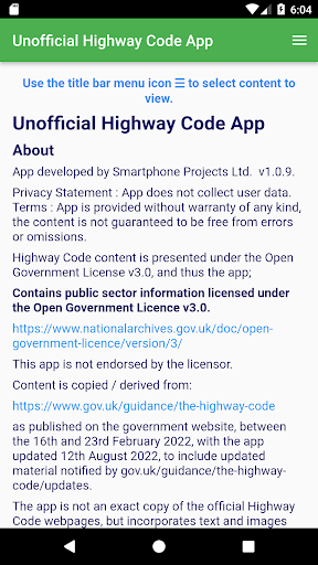 Unofficial Highway Code 2022