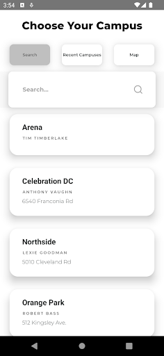 The Celebration App Screen 2