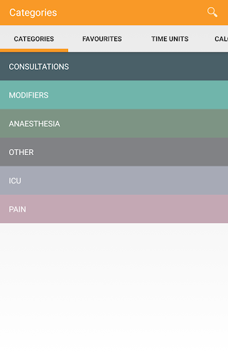 Android application Relative Value Guide screenshort