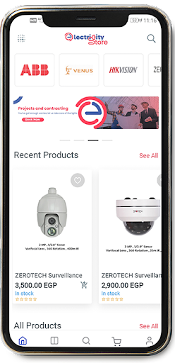 Android application Electricity Store screenshort